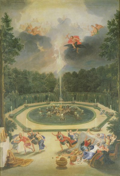 The Groves of the Versailles. View of the Fountain of Enceladus with the Feast of Lycaon by Jean the Younger Cotelle